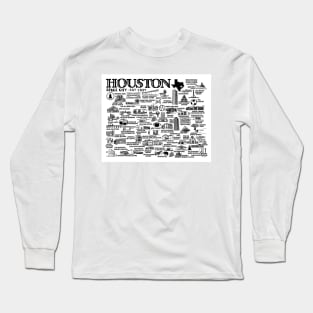 Houston Texas Map Long Sleeve T-Shirt